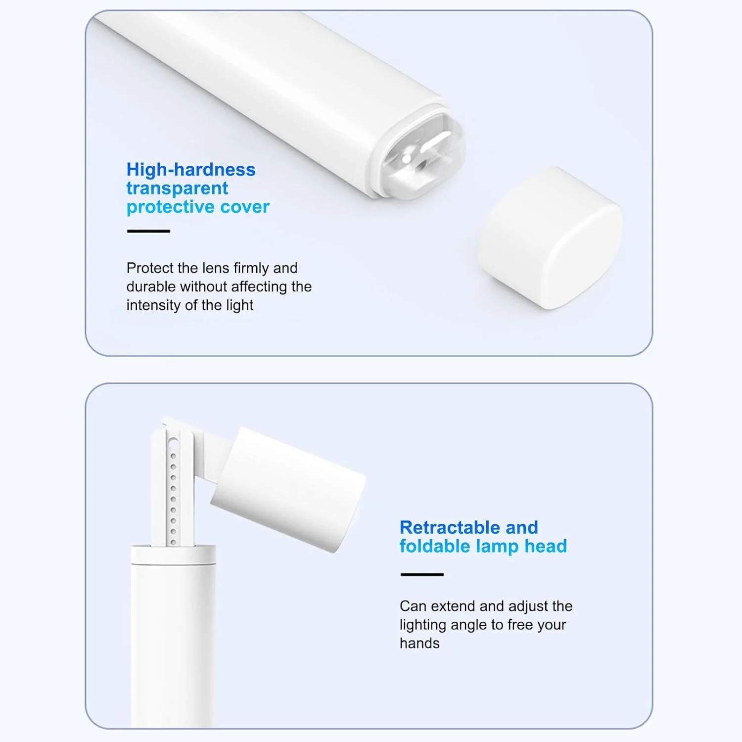 پایه چراغ طراحی ناخن Fawoonu، قابل استفاده به عنوان نگهدارنده تلفن همراه، باتری 180 میلی آمپر ساعت، زمان‌بندی 45/60 ثانیه، نمایشگر LED، سر قابل جمع شدن و تاشو