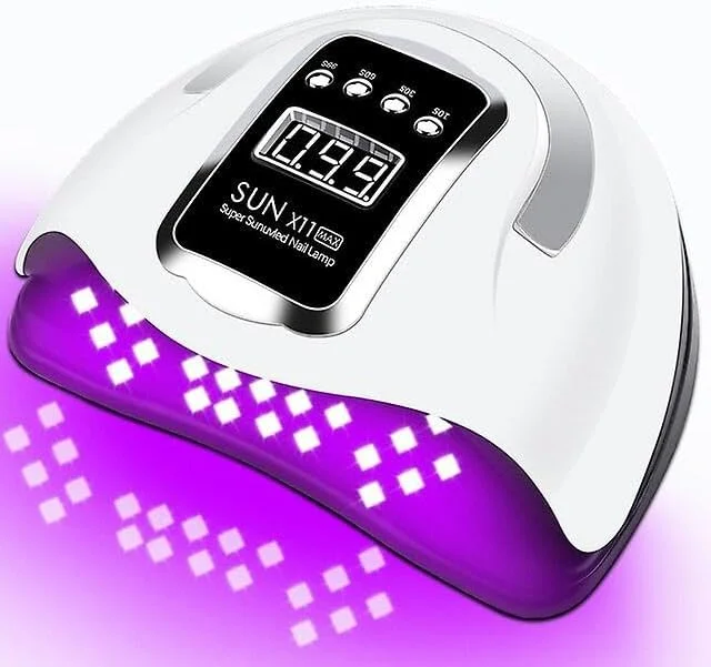 دستگاه خشک کن لاک ناخن ال ای دی UV مدل HELEMIY 360w با 57 لامپ ال ای دی، 4 تایمر، حسگر حرکتی، عملکرد حافظه و قابلیت جدا شدن مناسب برای انواع لاک ژل، مناسب منزل و سالن، 66 ال ای دی 300 وات