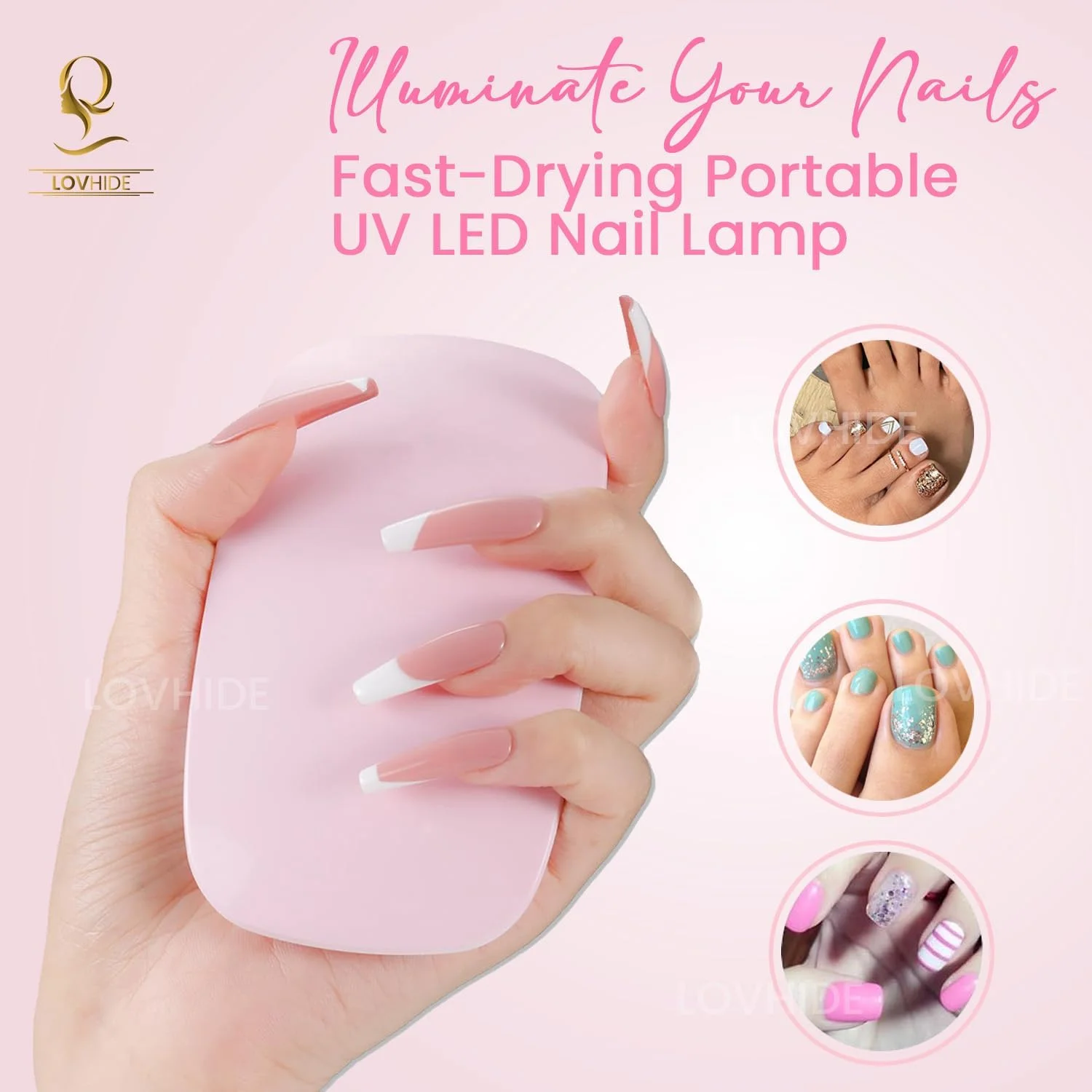 دستگاه خشک کن لاک ناخن LED UV اتوماتیک هوشمند حرفه ای، ابزار مانیکور و پدیکور، دستگاه خشک کن لاک ناخن حرفه ای و شکل دهنده تزئینات سالن، کیت مانیکور برای خانم ها (چند رنگ)
