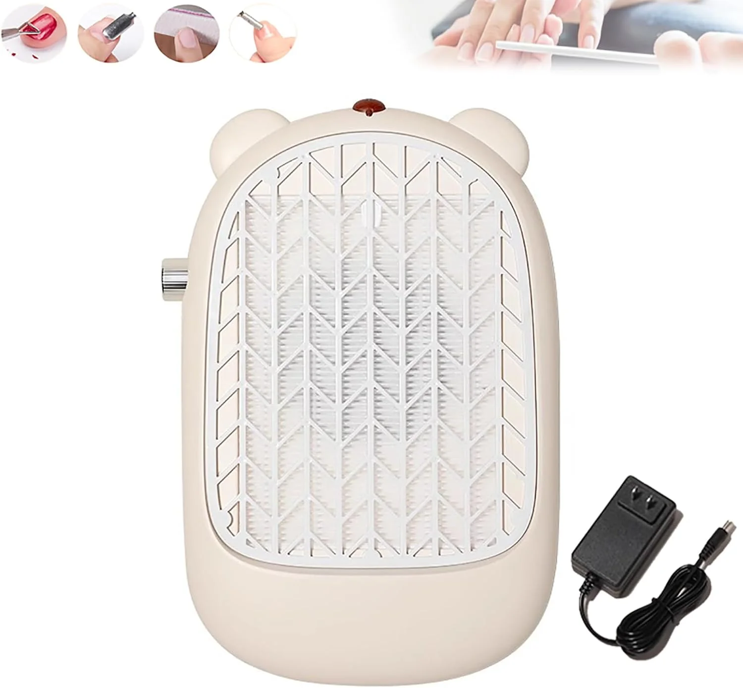 دستگاه جمع کننده گرد و غبار ناخن حرفه ای VoOqo، 40000 دور در دقیقه، مناسب سالن های آرایشی با فیلتر قابل استفاده مجدد، مکش قوی با صدای کم، سرعت باد قابل تنظیم