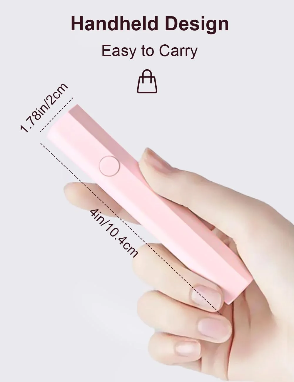 چراغ UV کوچک برای ژل ناخن، چراغ LED UV برای لاک ژل، خشک کن ناخن قابل شارژ برای استریپ برچسب ژل ناخن، چراغ UV کوچک DIY (صورتی)