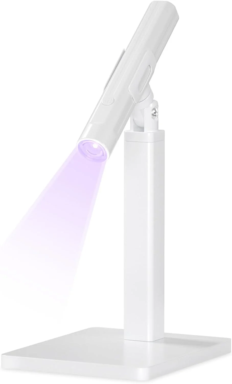 چراغ دستی درمان با نور جولریتیک به همراه نگهدارنده لامپ با قابلیت چرخش 360 درجه و ست لامپ پخت ناخن چند منظوره