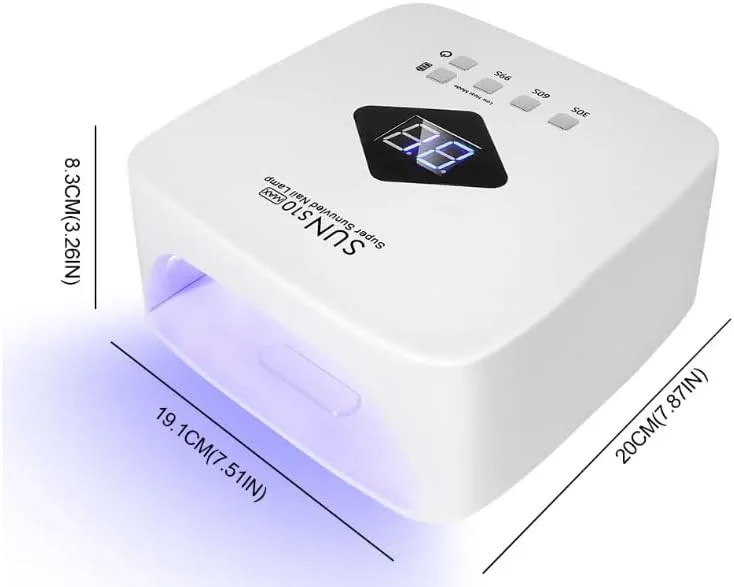 دستگاه خشک کن حرفه ای ناخن، لامپ یو وی برای خشک کردن انواع ژل، تشخیص حرکت، مانیکور و پدیکور، 268 وات