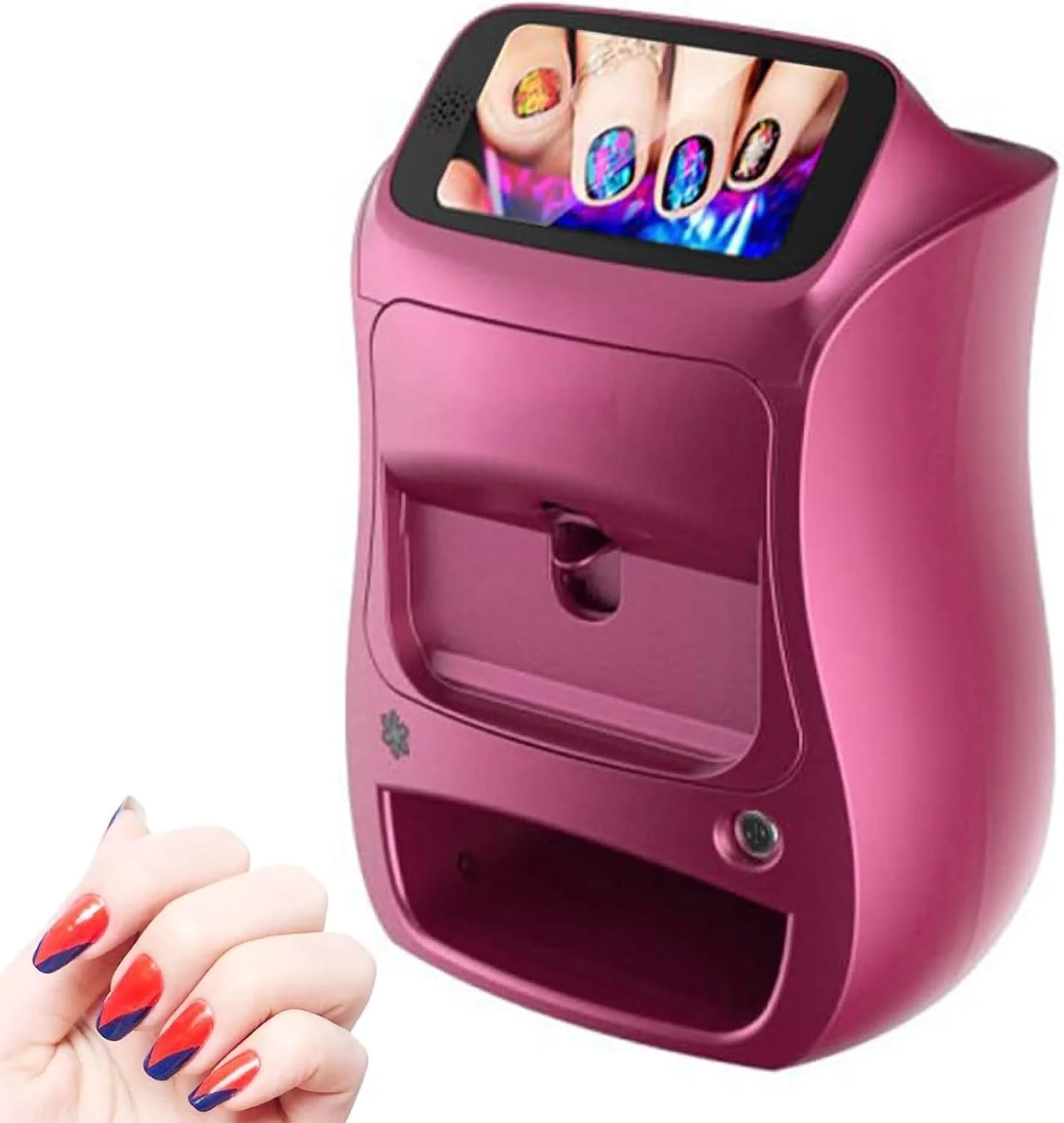 دستگاه چاپگر هنری ناخن دیجیتال قابل حمل، صفحه لمسی 720 * 1280P USB 2.0 با نگهدارنده تلفن همراه برای تصاویر DIY