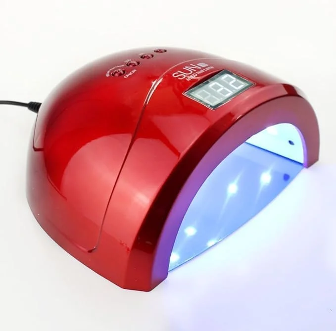 دستگاه خشک کن لاک ناخن حرفه ای سان 1S 48 وات برونسون، لامپ UV LED برای مانیکور، خشک کن ناخن ژلی UV LED با حسگر مادون قرمز