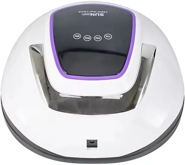 دستگاه خشک کن لاک ژل ناخن UV LED برونسون 108 وات، دستگاه خشک کن سریع لاک ژل حرفه ای با کیفیت سالن، دارای 4 تایمر و صفحه نمایش لمسی LCD بزرگ برای ناخن های دست و پا