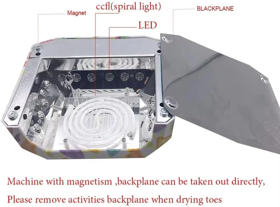 دستگاه خشک کن لاک ناخن UV LED برانسون 36 وات، طراحی الماس مناسب برای خشک کردن لاک ژل و ابزار طراحی ناخن