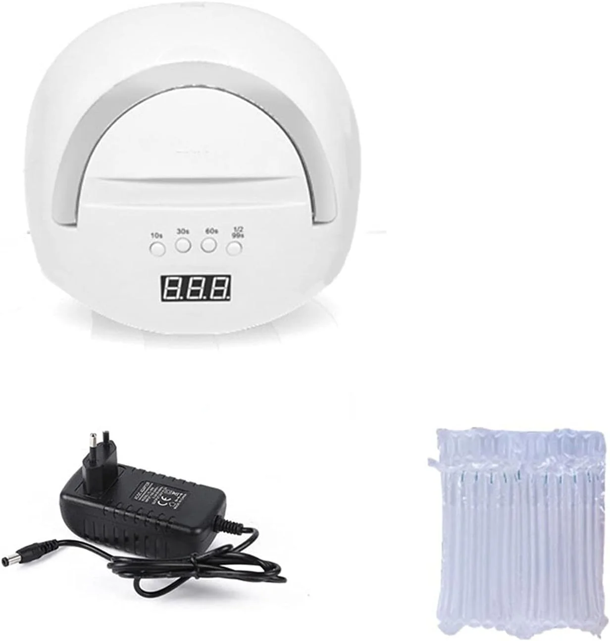 دستگاه خشک کن لاک ناخن LED 80 وات، مناسب برای خشک کردن ژل لاک UV، با صفحه نمایش LCD و سنسور (سفید)