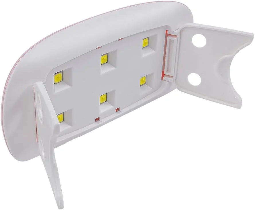 چراغ کوچک ناخن Namvo، چراغ USB قابل حمل، چراغ پخت LED قابل حمل، خشک کن لاک ناخن، لوازم جانبی ابزار حرفه ای ناخن (صورتی)