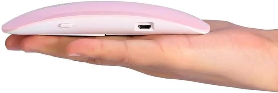 چراغ کوچک ناخن Namvo، چراغ USB قابل حمل، چراغ پخت LED قابل حمل، خشک کن لاک ناخن، لوازم جانبی ابزار حرفه ای ناخن (صورتی)