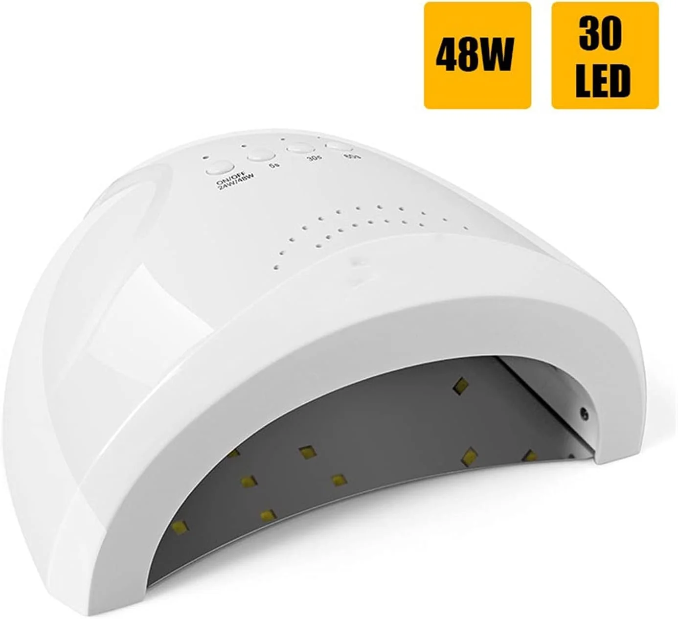 دستگاه خشک کن لاک ناخن 48 وات با 30 چراغ LED برای مانیکور، خشک کن UV LED برای خشک کردن ژل لاک UV، ابزار ناخن، دستگاه خشک کننده سریع ژل لاک