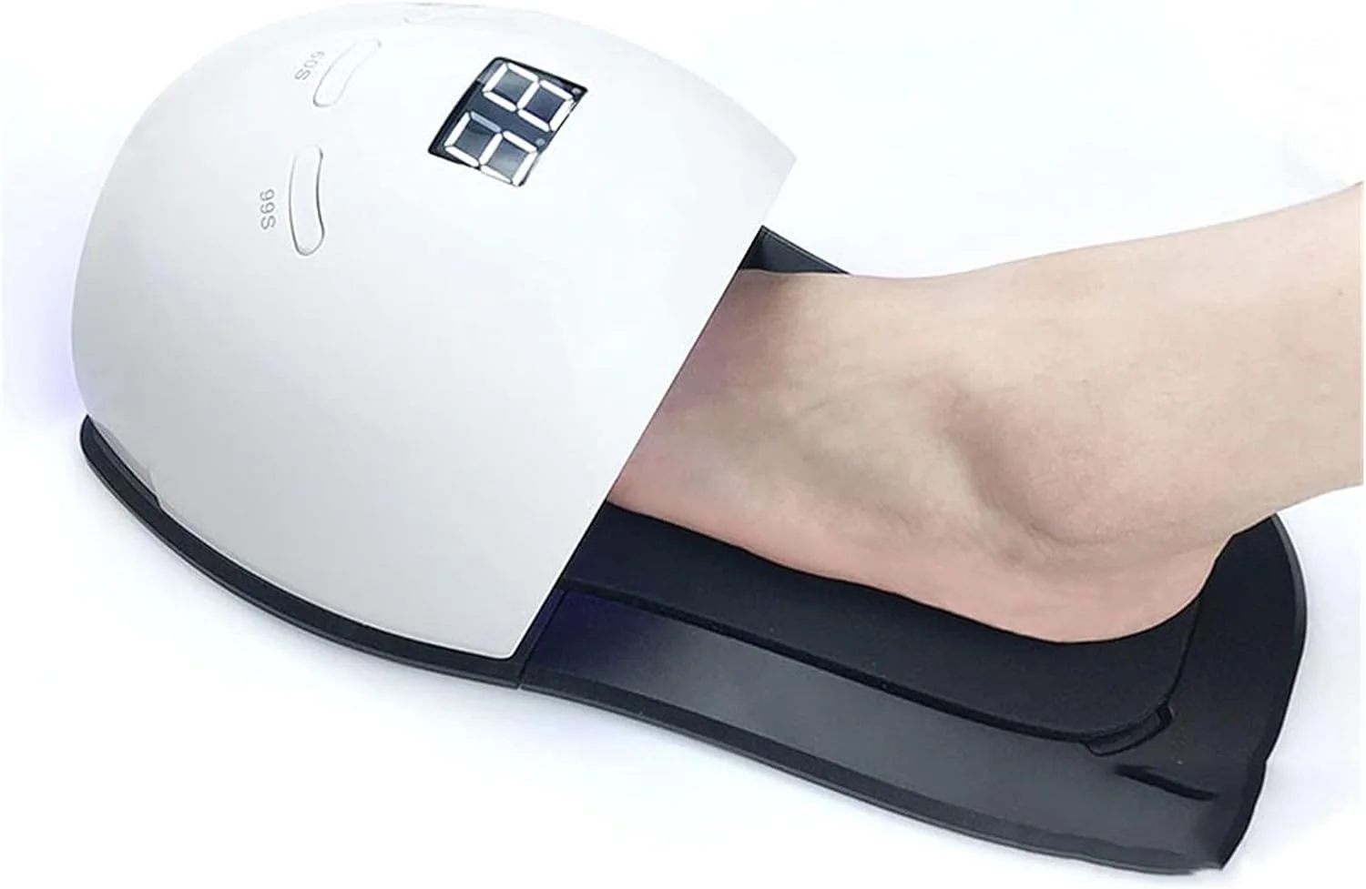 دستگاه خشک کن لاک ناخن UV LED، 72 وات/48 وات، دارای 30 LED برای خشک کردن لاک ژل، دارای سنسور و کف پایه برای استفاده پا، ابزار طراحی ناخن
