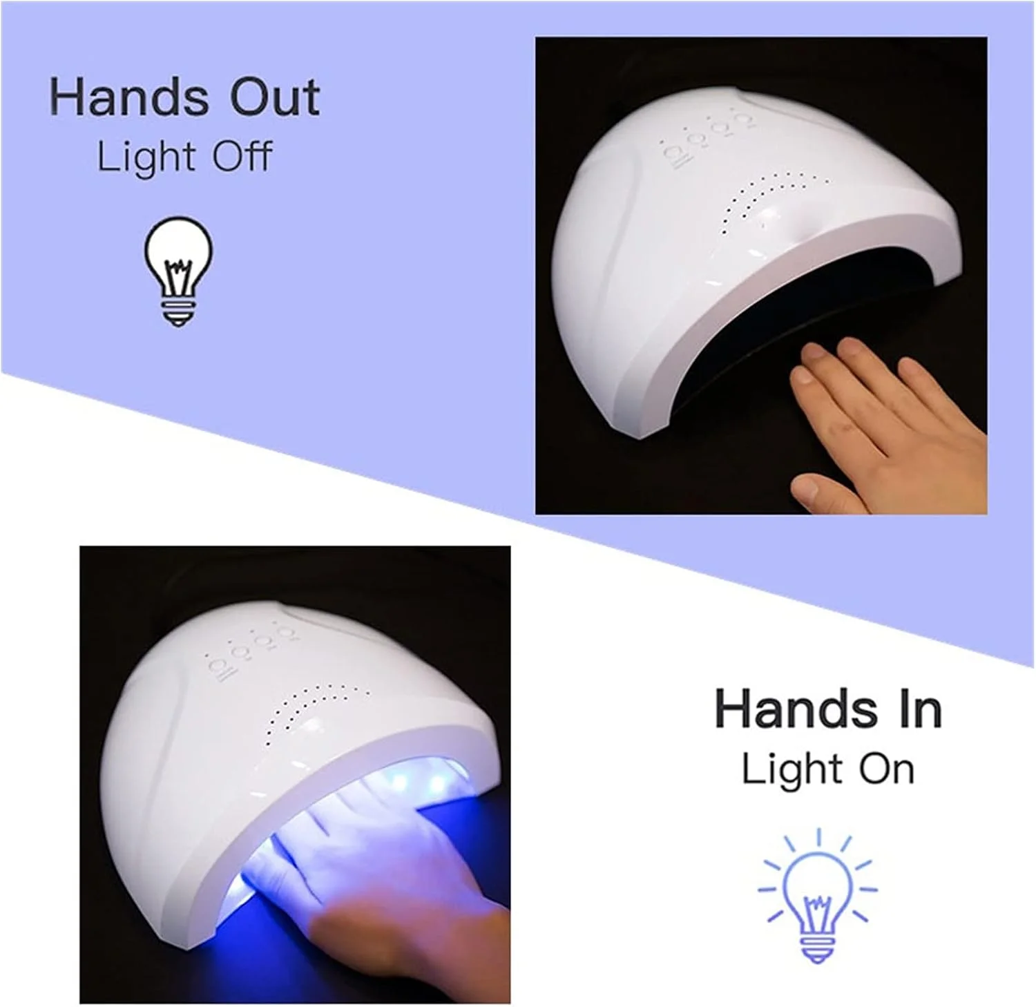 دستگاه خشک کن لاک ناخن 48 وات با 30 چراغ LED برای مانیکور، خشک کن UV LED برای خشک کردن ژل لاک UV، ابزار ناخن، دستگاه خشک کننده سریع ژل لاک