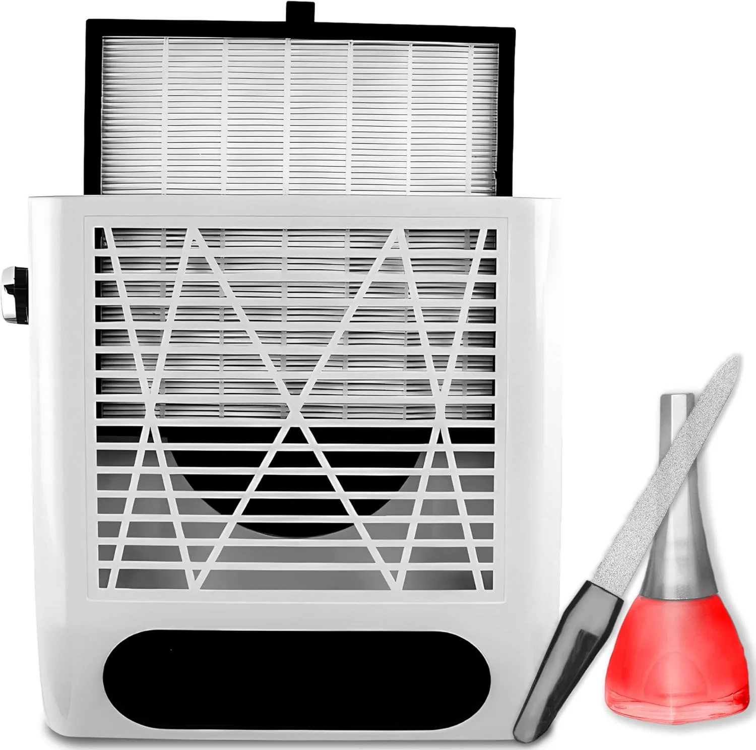 دستگاه مکنده گرد ناخن حرفه ای ۸۰ وات مناسب سالن و منزل با سرعت ۴۵۰۰ دور در دقیقه - نقره ای