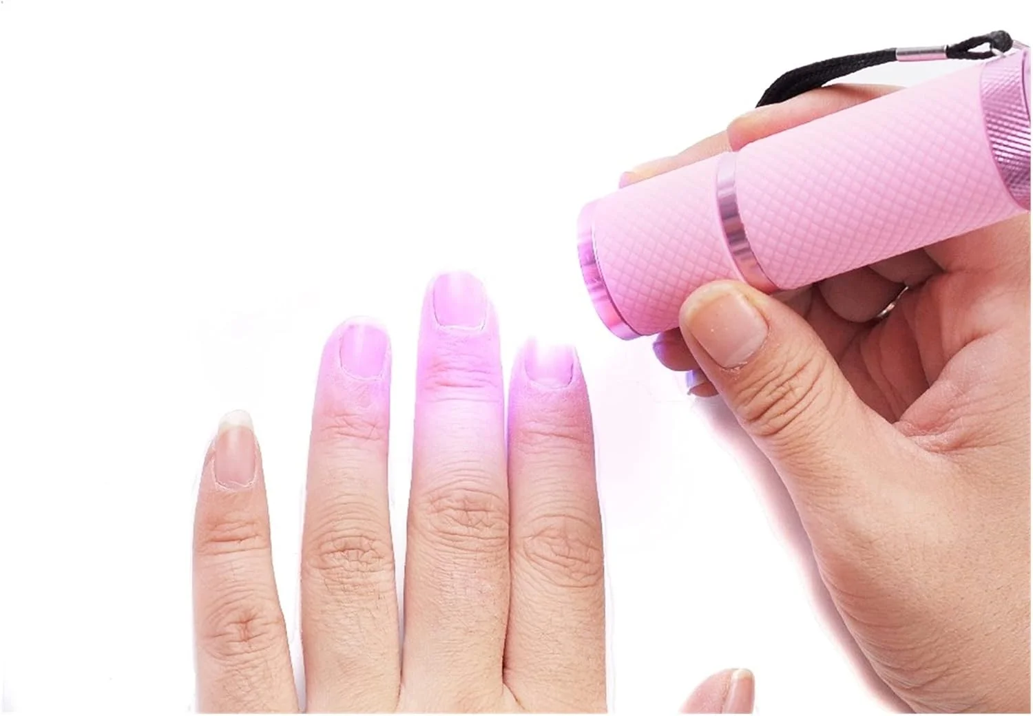 دستگاه خشک کن لاک ناخن UV LED، مناسب برای انواع لاک ژل، اکریلیک، با منبع تغذیه باتری، مناسب برای استفاده در منزل (صورتی)