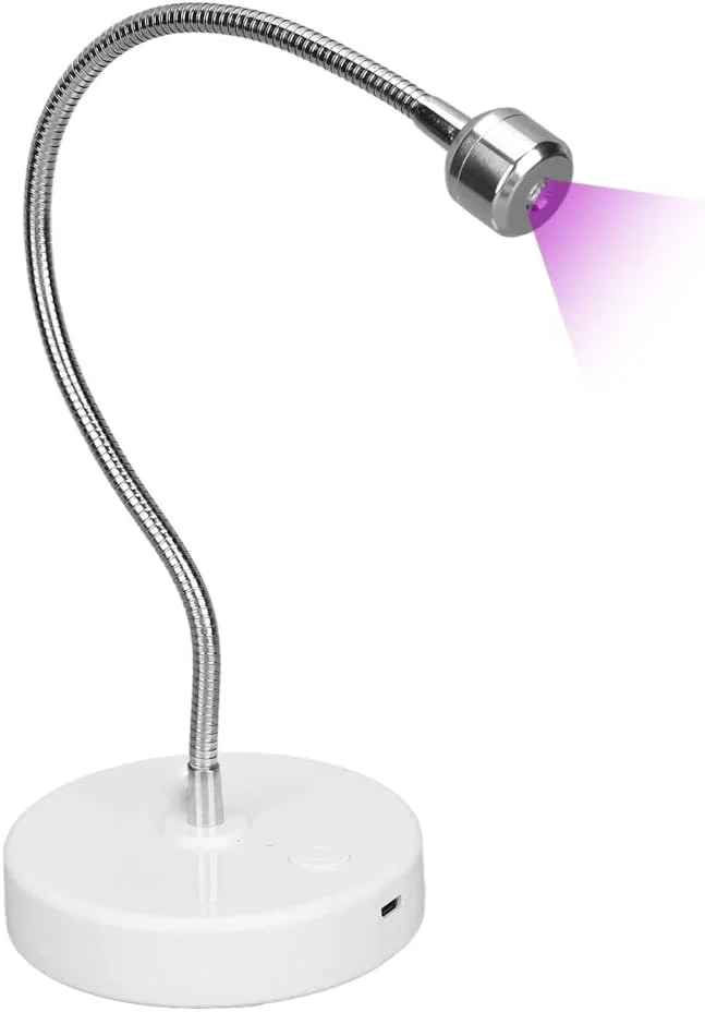 دستگاه خشک کن لاک ژل LED فاباتر، لامپ ژلی 3 وات، چراغ لاک LED کوچک با گردن غازی چرخان 360 درجه، لامپ UV قابل حمل، شارژ USB، خشک کردن سریع مناسب برای سالن