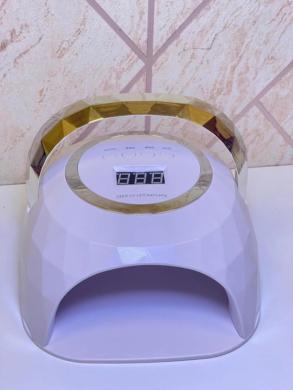 دستگاه خشک کن لاک ژل ناخن UV LED قابل شارژ SAFENHAND، توان 248 وات، خشک کردن سریع، حرفه ای با 4 تایمر، مناسب برای استفاده در منزل و سالن، ابزار طراحی ناخن