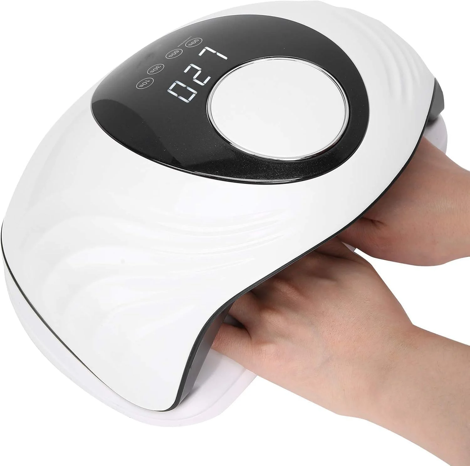 دستگاه خشک کن لاک ژل حرفه ای SAFENHAND با لامپ LED، خشک کن ناخن 42LED لامپ UV برای سالن های مانیکور حرفه ای، ناخن ها، لاک، خشک کردن، مانیکور، پدیکور، ابزار هنری ناخن، سفید