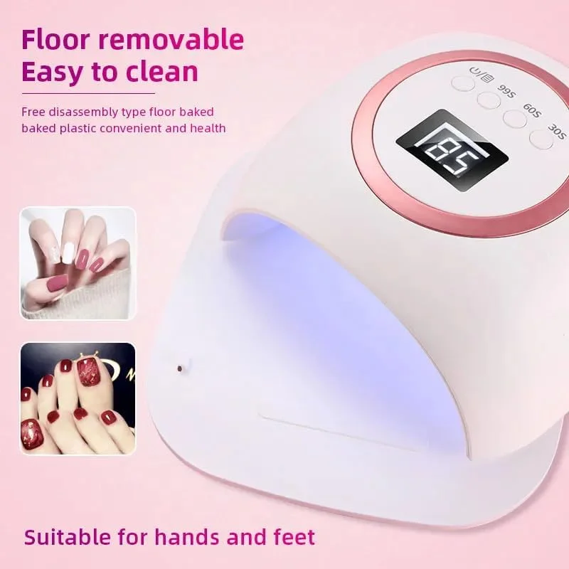 دستگاه خشک کن لاک ژل ناخن UV LED قابل شارژ SAFENHAND، توان 248 وات، خشک کردن سریع، حرفه ای با 4 تایمر، مناسب برای استفاده در منزل و سالن، ابزار طراحی ناخن