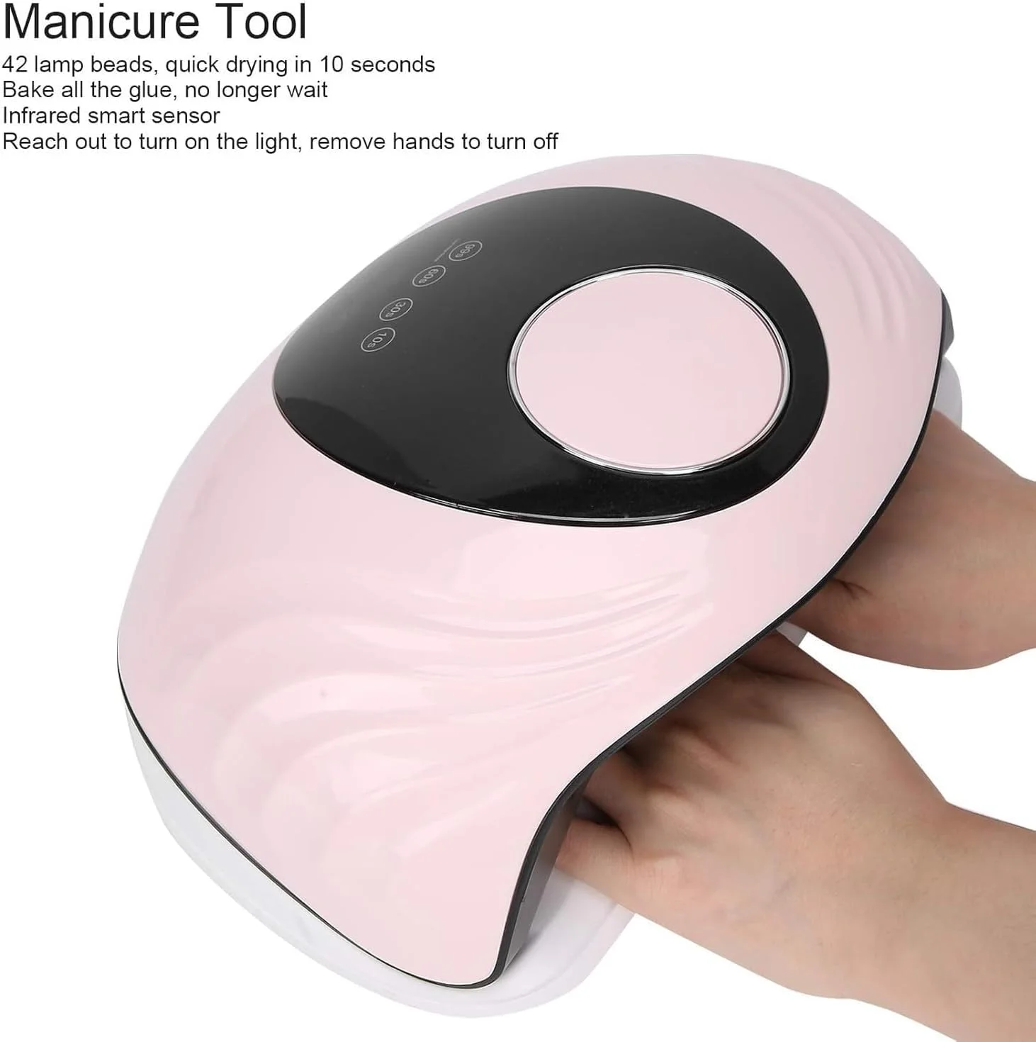 دستگاه خشک کن لاک ژل حرفه ای SAFENHAND با لامپ LED، خشک کن ناخن 42LED لامپ UV برای سالن های مانیکور حرفه ای، ناخن ها، لاک، خشک کردن، مانیکور، پدیکور، ابزار هنری ناخن، سفید