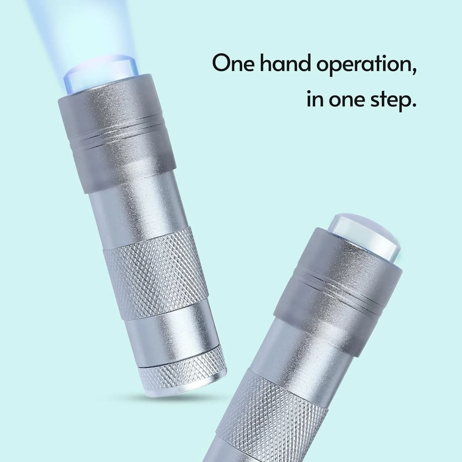 چراغ مینی ناخن فرابنفش، چراغ خشک کن ناخن LED دستی سیلیکونی قابل حمل، ابزار مانیکور