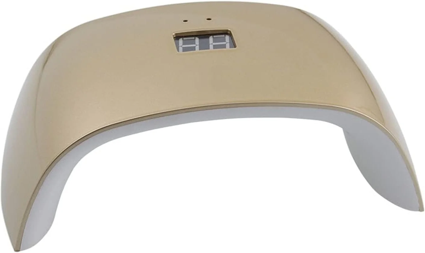 دستگاه خشک کن لاک ناخن USB LED UV 18 وات نور سفید، دستگاه پولیش خشک کن ناخن برای آرایش و زیبایی، ابزار طراحی ناخن برای لاک ناخن (طلایی)