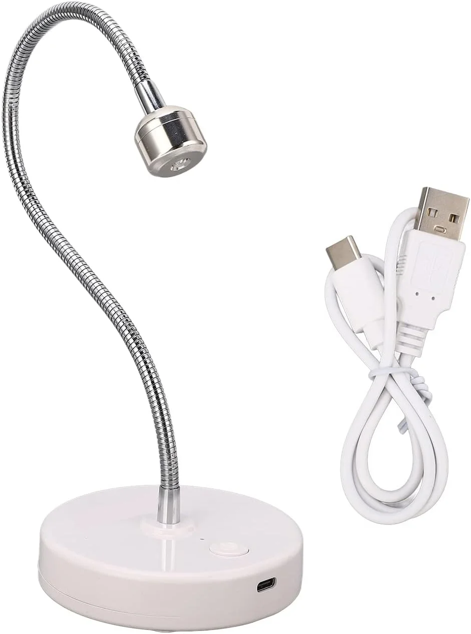 لامپ UV گردن غازی برای ناخن های ژلی، خشک کن لاک ژل حرفه ای، دستگاه خشک کننده سریع ناخن، لامپ خشک کننده لاک ژل 3 وات