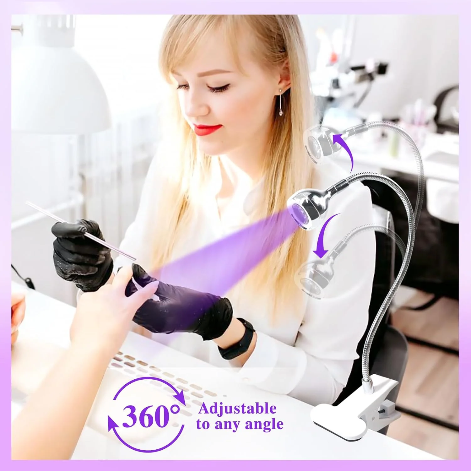 چراغ UV 3 وات برای ناخن های ژلی، چراغ UV، چراغ UV لاک ناخن، چراغ ناخن، چراغ UV مینی برای ناخن، برای لاک ناخن ژلی، خشک کن ناخن برای مبتدیان، سالن، DIY (نقره ای)