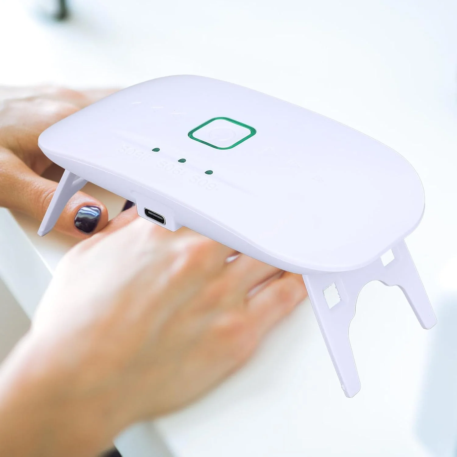 لامپ UV سریع خشک‌شونده CCYLEZ، رزین UV، صرفه‌جویی در زمان، منبع نور دوگانه، مهره‌های LED پلاستیکی برای روغن ناخن (28 مهره لامپ)