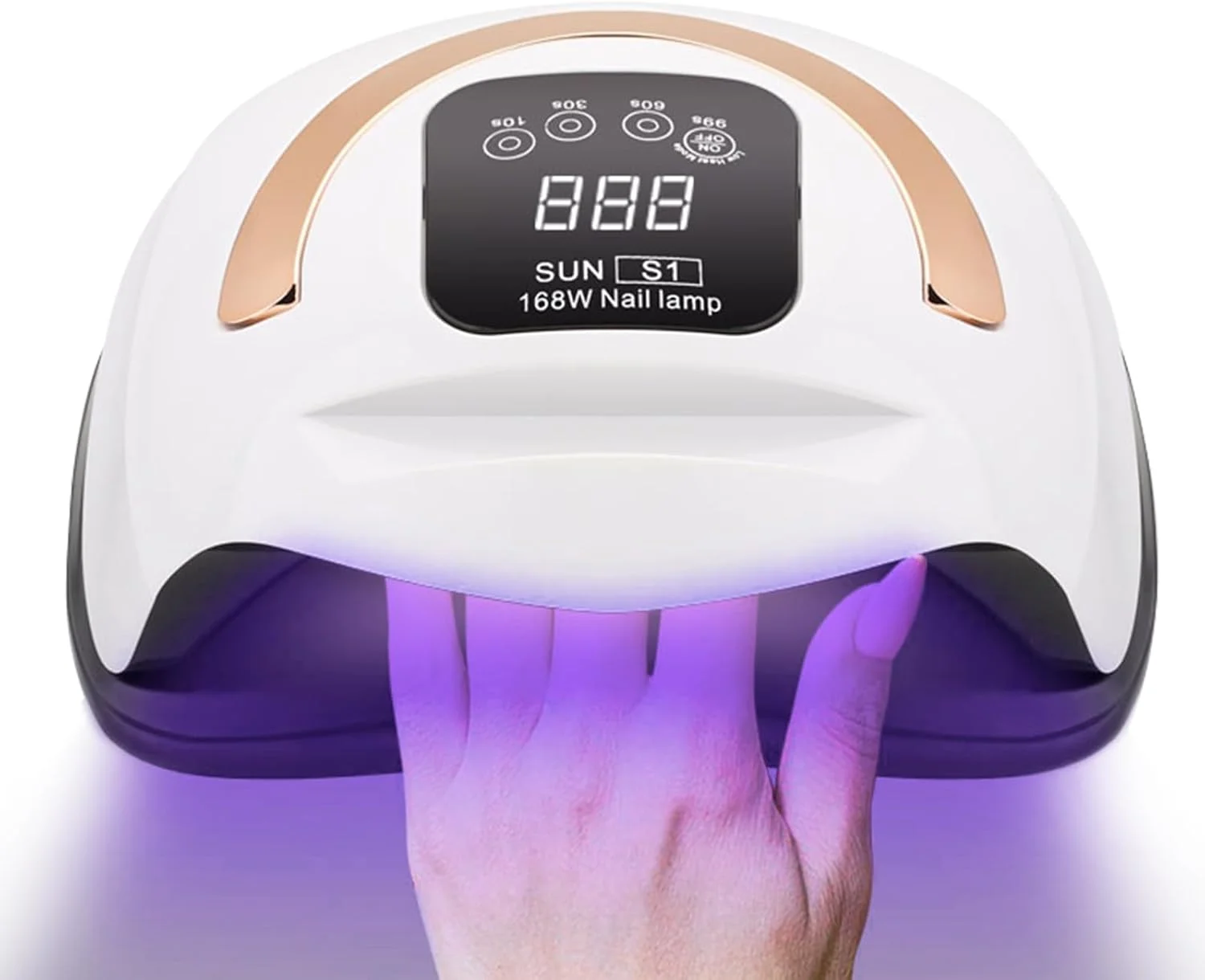 دستگاه خشک کن سریع لاک ناخن حرفه ای با منبع نور دوگانه ال ای دی یو وی، 30 سانتی متر (S1)