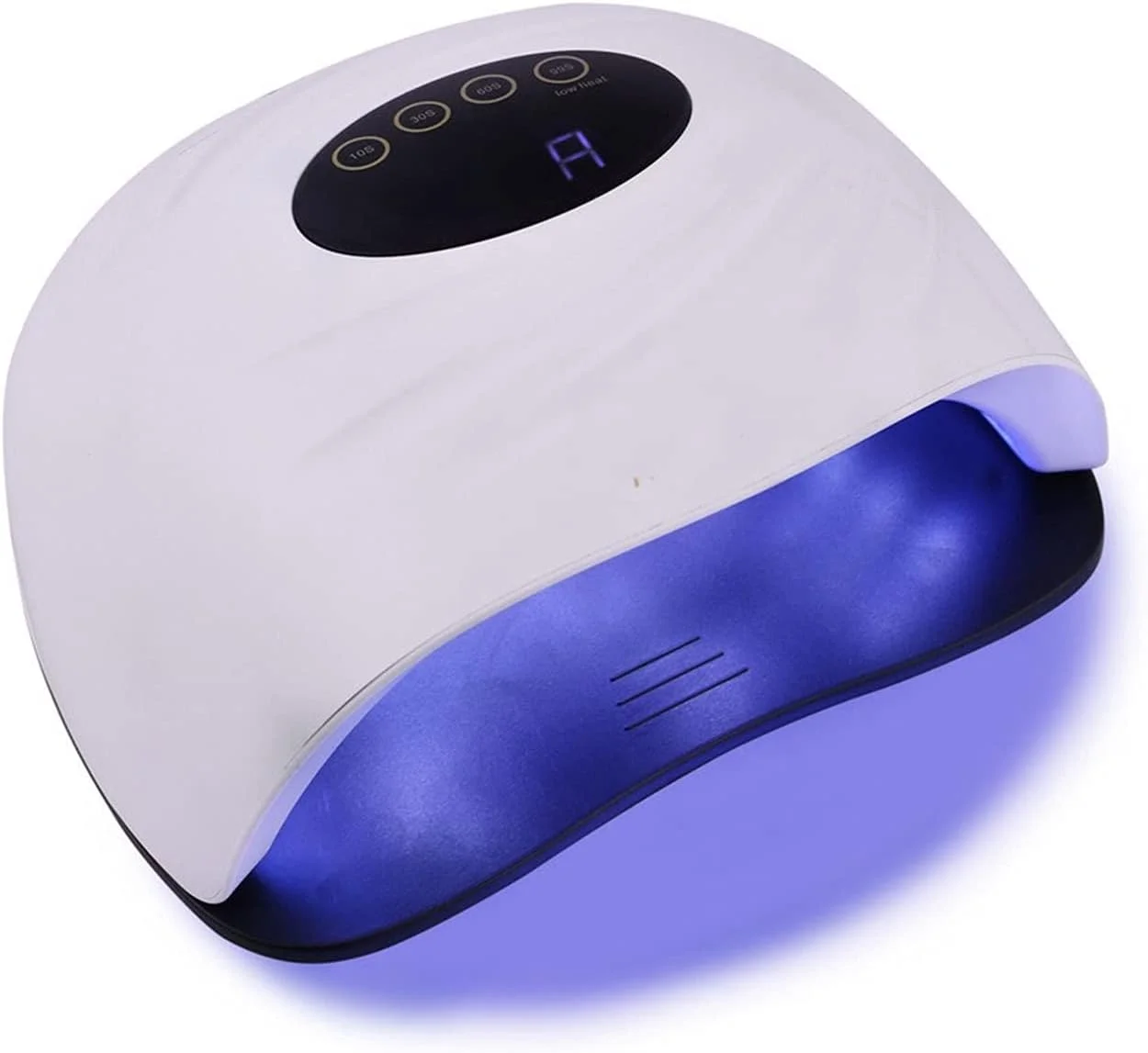 دستگاه خشک کن لاک ناخن 120 وات UV LED مناسب برای انواع لاک ژل با صفحه نمایش LCD و دکمه تایمر 10s/30s/60s/99s، ابزار مانیکور سالن برای لاک ناخن