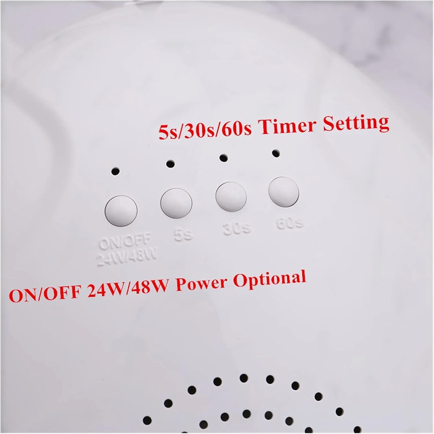 دستگاه خشک کن لاک ناخن LED UV با توان 48W/24W، مناسب برای خشک کردن لاک ژل و ابزار هنری ناخن، دارای تایمر 5S/30S/60S