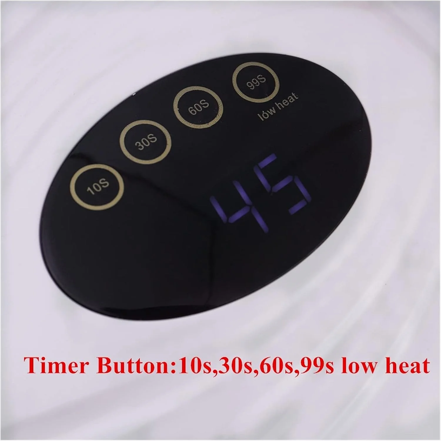 دستگاه خشک کن لاک ناخن 120 وات UV LED مناسب برای انواع لاک ژل با صفحه نمایش LCD و دکمه تایمر 10s/30s/60s/99s، ابزار مانیکور سالن برای لاک ناخن