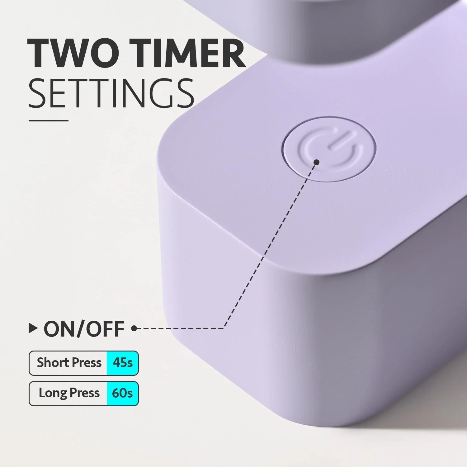 چراغ UV کوچک GAOY برای ناخن های ژلی، چراغ خشک کننده کوچک با 2 تایمر، لامپ LED U شکل برای خشک کردن سریع، بنفش