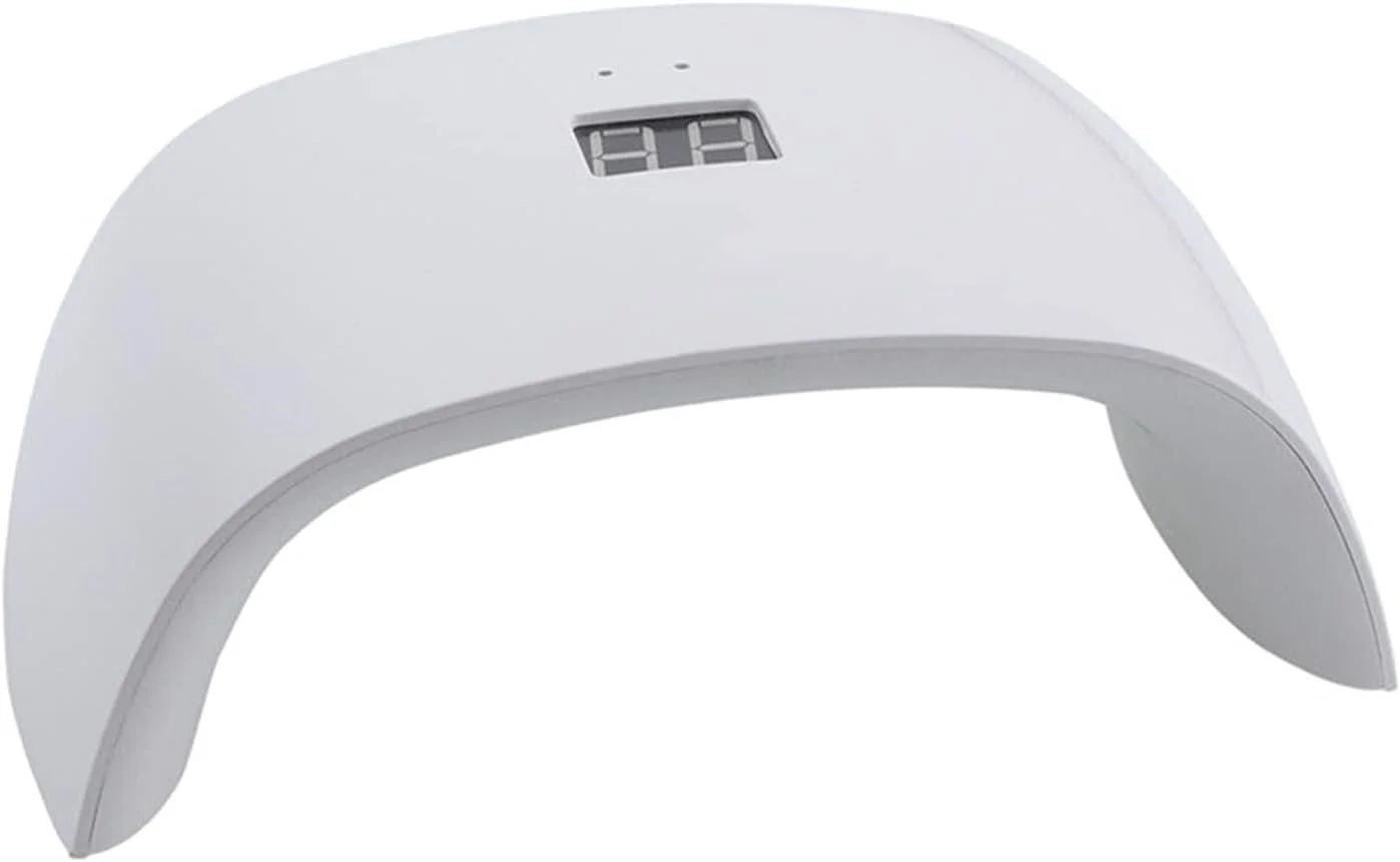 دستگاه خشک کن لاک ناخن LED UV حرفه ای، خشک کن ژل ناخن USB، دارای 9 لامپ UV LED برای خشک کردن لاک ژل UV، ابزار طراحی ناخن برای لاک ناخن (سفید)