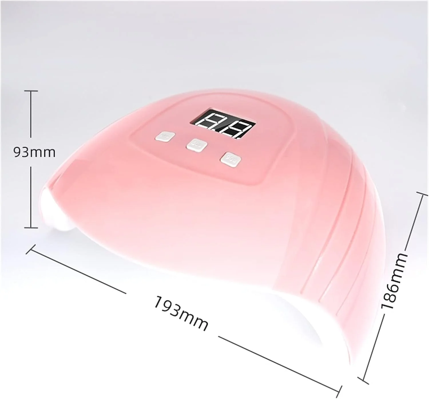 دستگاه خشک کن لاک ناخن 40 وات با 20 عدد LED UV، مناسب برای خشک کردن لاک ژل با تایمر 30/60/99 ثانیه و سنسور اتوماتیک (سفید)