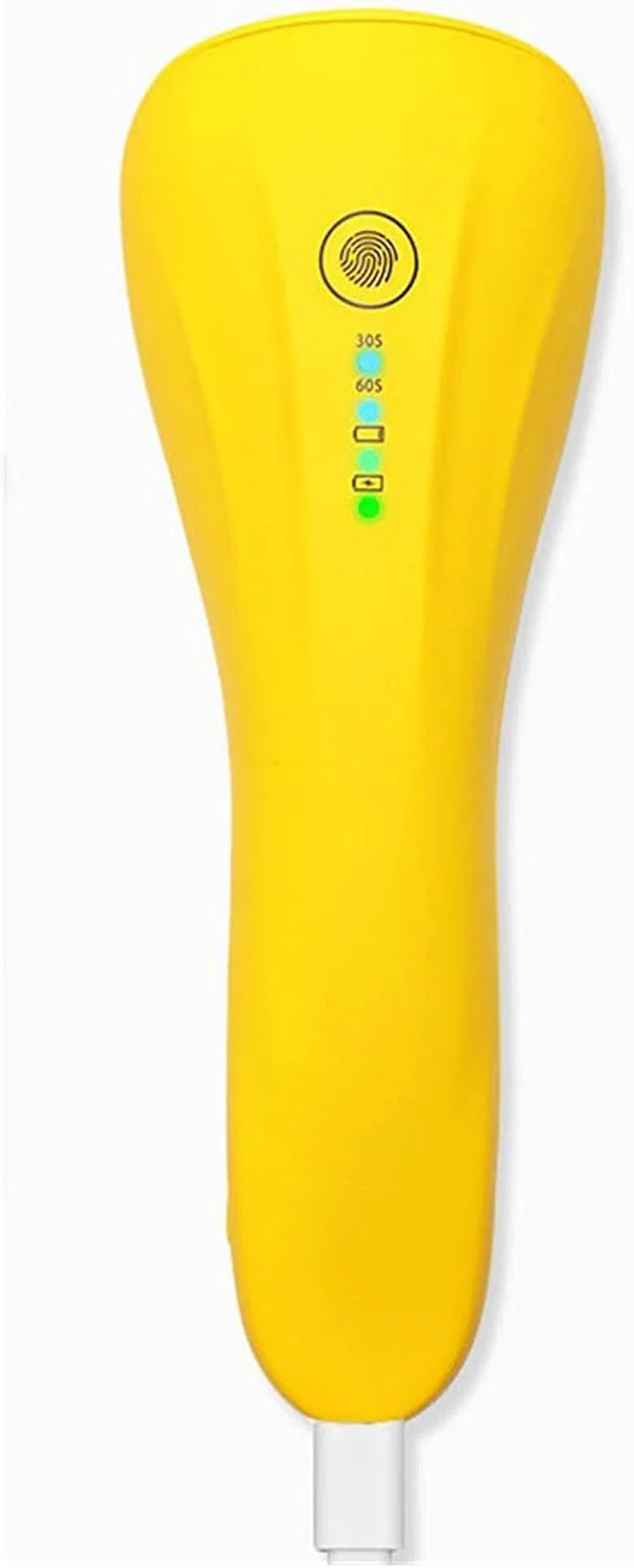 چراغ ناخن دستی قابل حمل مینی UV/LED، پخت مژه، خشک‌کن سریع، شارژی USB، ابزار طراحی ناخن برای لاک ناخن (زرد)