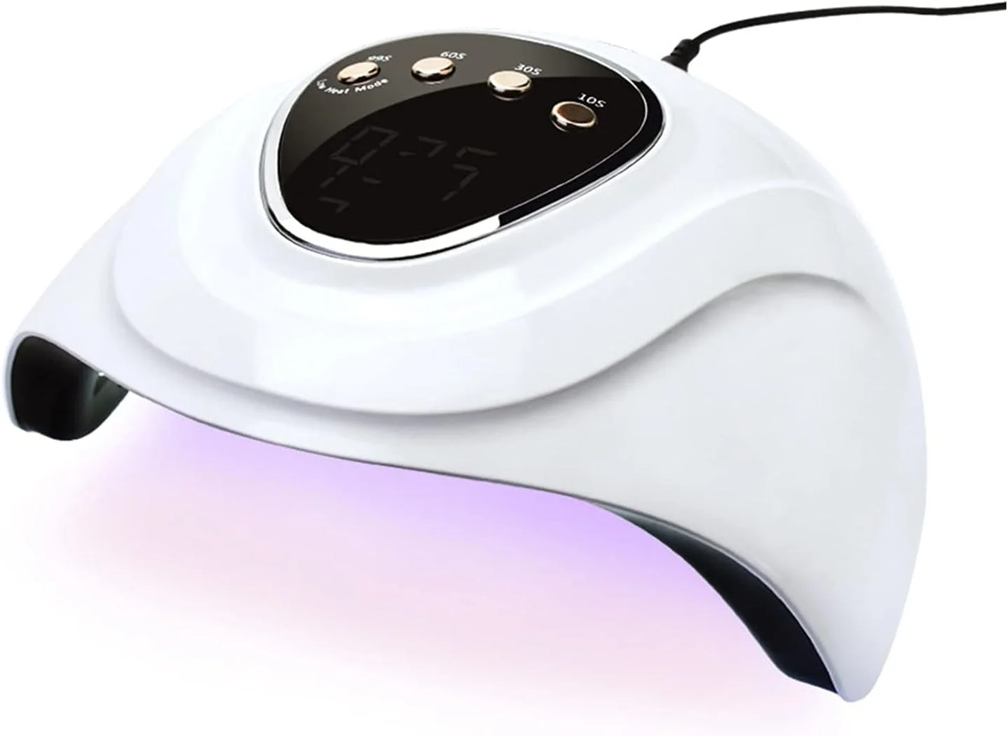 دستگاه خشک کن لاک ناخن LED، لامپ UV 72 وات با 18 LED، خشک کردن سریع برای خشک کردن انواع لاک ژل، سنسور خودکار، ابزار مانیکور سالن برای لاک ناخن
