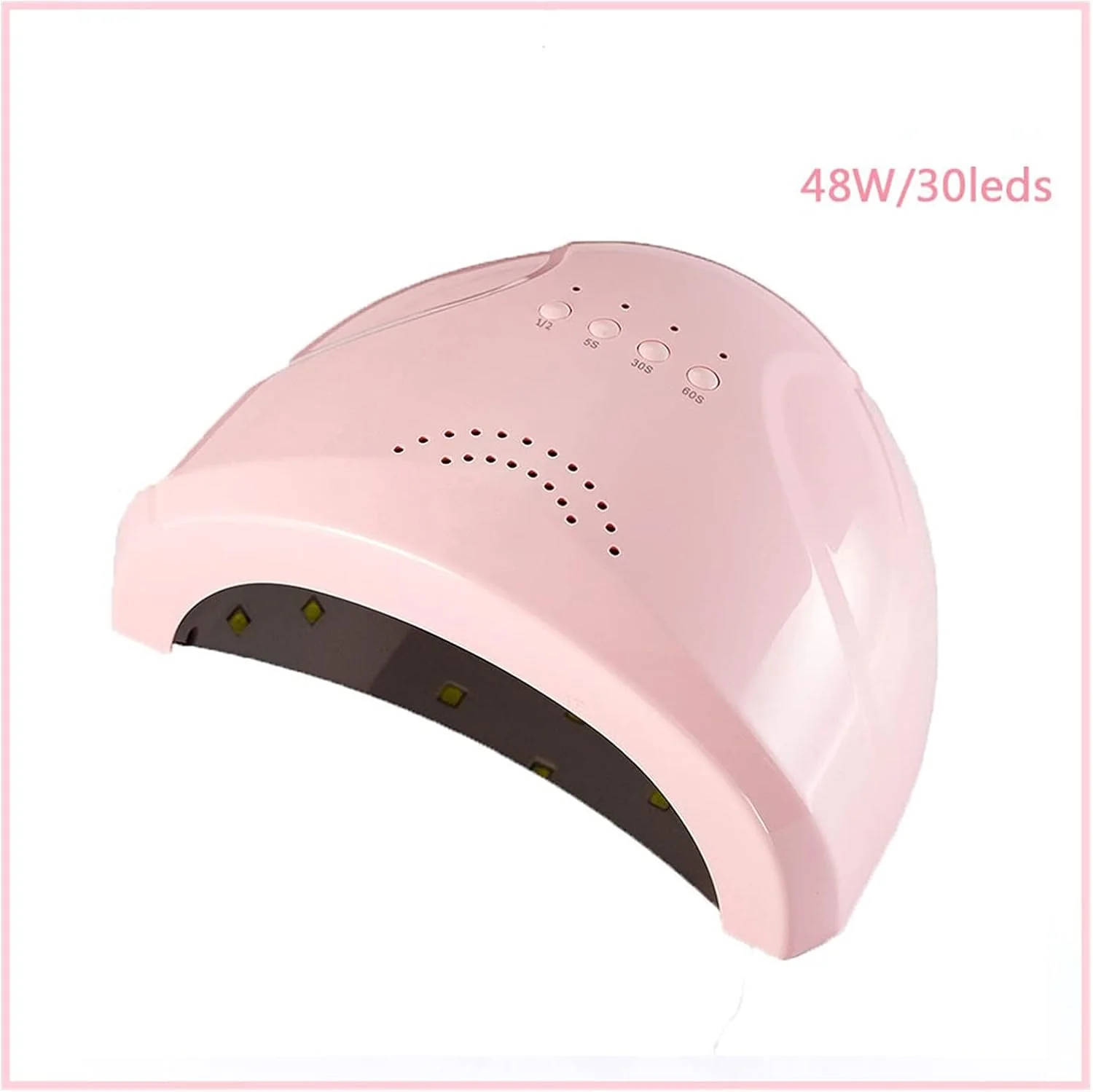 دستگاه خشک کن لاک ناخن LED UV مدل 48 وات، منبع نور دوگانه، دستگاه مانیکور برای خشک کردن ژل ناخن، ابزار هنری سالن برای لاک ناخن (صورتی)