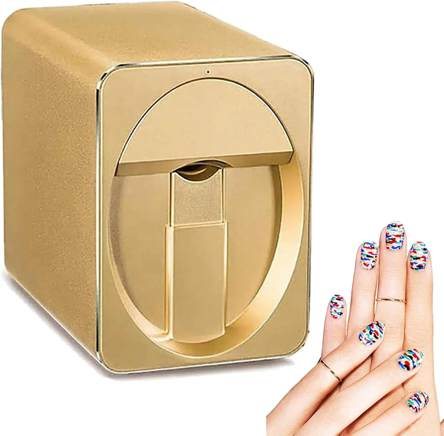 دستگاه چاپ ناخن سه بعدی، چاپگر قابل حمل طرح ناخن 2400dpi، پشتیبانی از WIFI و DIY، مناسب برای استودیو ناخن، ناخن کار، دوستداران ناخن (طلایی) دستگاه چاپ ناخن سه بعدی، چاپگر قابل حمل طرح ناخن 2400dpi، پشتیبانی از WIFI و DIY، مناسب برای استودیو ناخن، ناخن کار، دوستداران ناخن (طلایی)