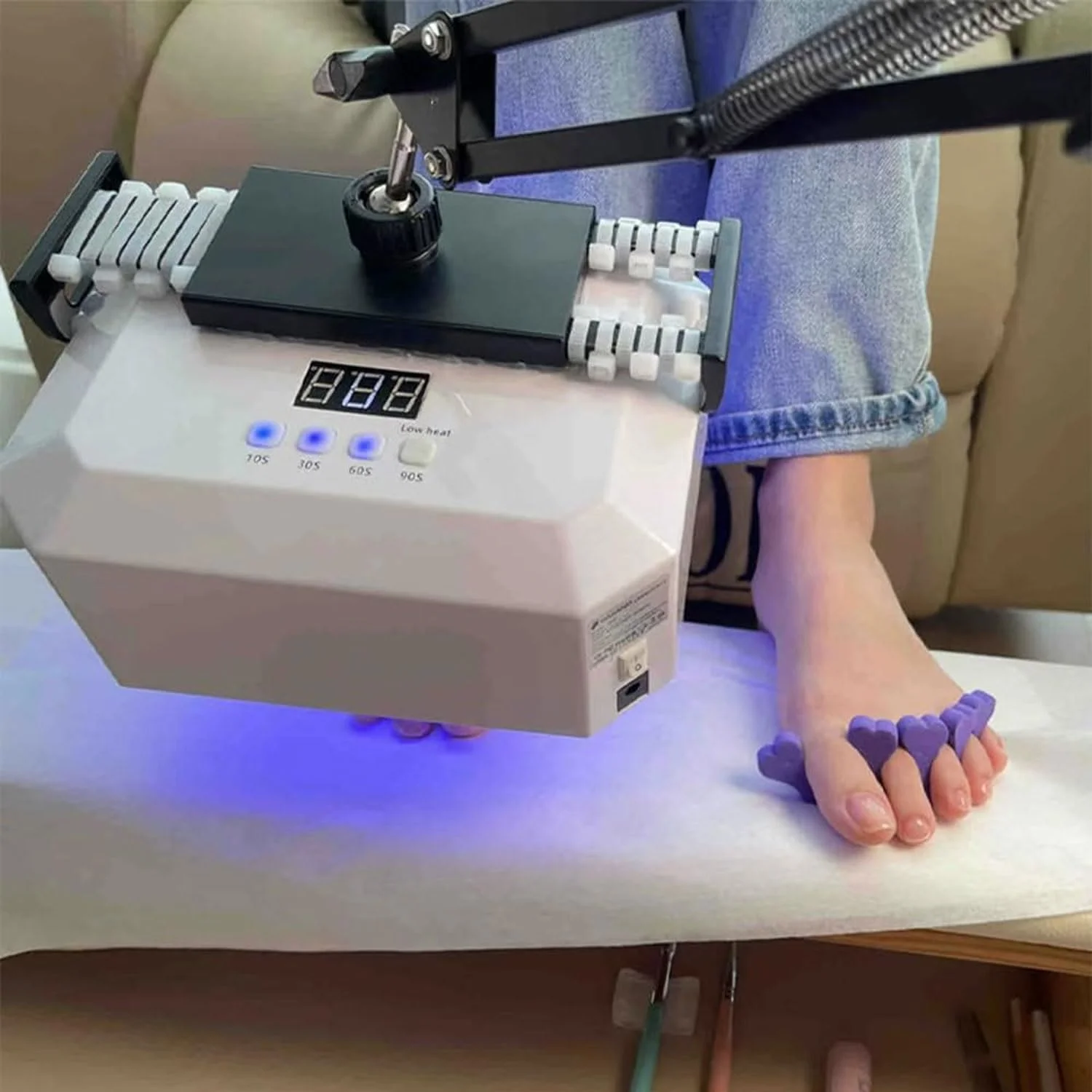 چراغ LED ناخن JOSBY 24W، چراغ فوتوتراپی القایی با قابلیت ذخیره سازی الکتریکی، چراغ خشک کن ناخن قابل تنظیم و شارژی، چراغ بی سیم برای خشک کردن لاک ژل ناخن، چراغ پدیکور و مانیکور، مناسب برای سالن زیبایی