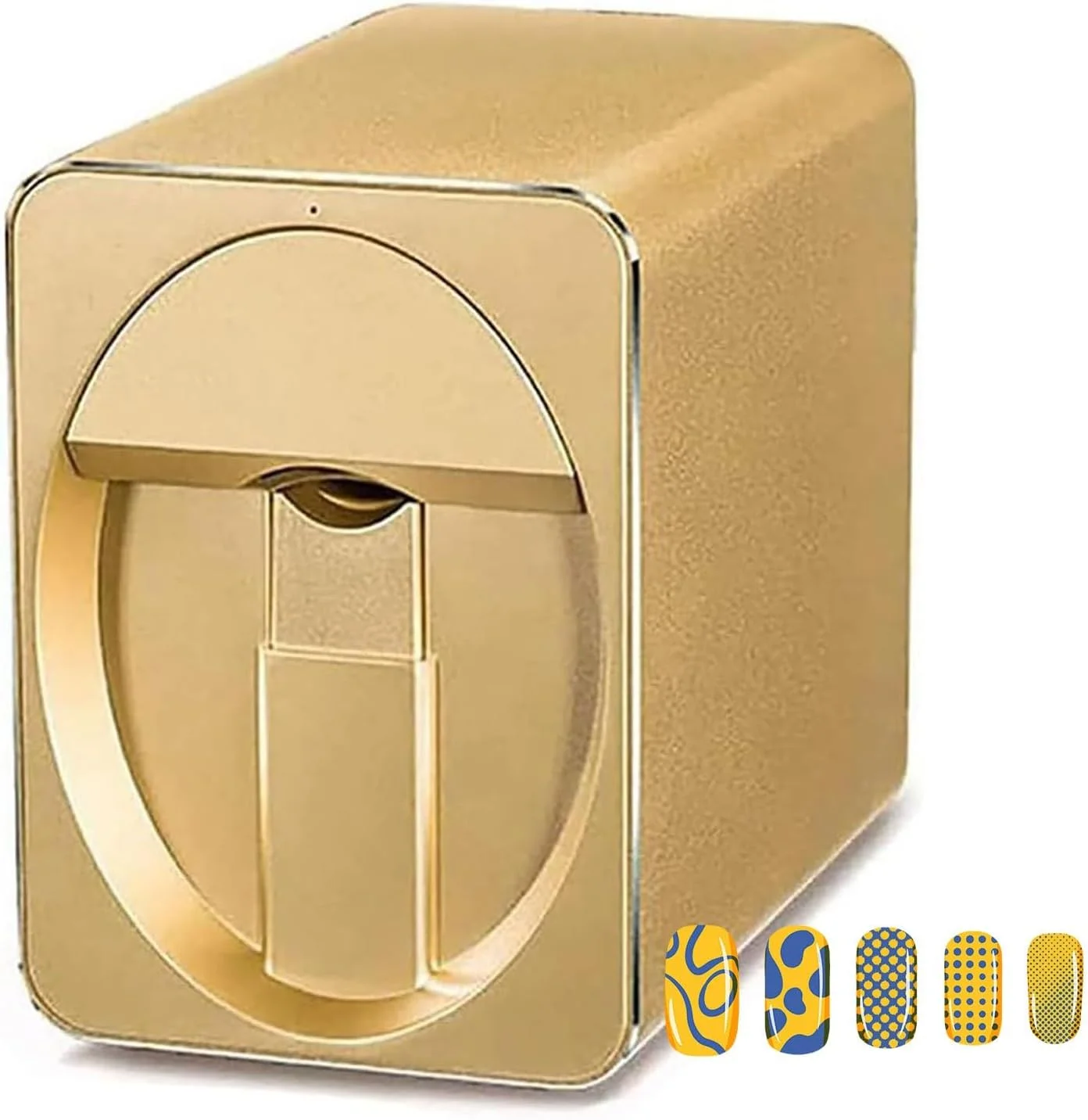 دستگاه چاپ ناخن سه بعدی با قابلیت اتصال وای فای/DIY، دستگاه چاپ دیجیتال و قابل حمل طرح ناخن، رزولوشن بالا 2400dpi برای زیبایی و مراقبت شخصی (طلایی) دستگاه چاپ ناخن سه بعدی با قابلیت اتصال وای فای/DIY، دستگاه چاپ دیجیتال و قابل حمل طرح ناخن، رزولوشن بالا 2400dpi برای زیبایی و مراقبت شخصی (طلایی)