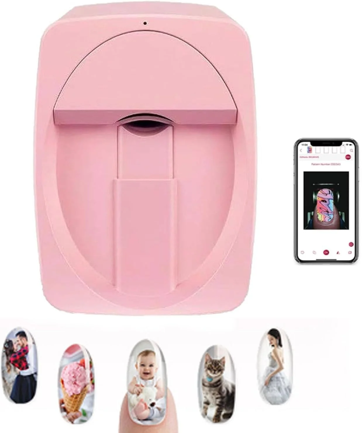 دستگاه چاپگر دیجیتال طرح ناخن موبایل، دستگاه نقاشی ناخن سه بعدی قابل حمل، دستگاه چاپگر طرح ناخن DIY برای استفاده خانگی سالن ناخن هدیه دخترانه (صورتی) دستگاه چاپگر دیجیتال طرح ناخن موبایل، دستگاه نقاشی ناخن سه بعدی قابل حمل، دستگاه چاپگر طرح ناخن DIY برای استفاده خانگی سالن ناخن هدیه دخترانه (صورتی)