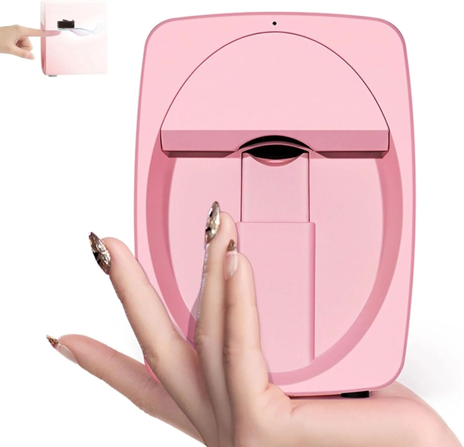 دستگاه چاپ ناخن، دستگاه چاپگر خودکار هوشمند سه بعدی ناخن، پشتیبانی از WiFi/DIY/Usb، دستگاه چند منظوره قابل حمل برای نقاشی ناخن برای کودکان/سالن ناخن (صورتی) دستگاه چاپ ناخن، دستگاه چاپگر خودکار هوشمند سه بعدی ناخن، پشتیبانی از WiFi/DIY/Usb، دستگاه چند منظوره قابل حمل برای نقاشی ناخن برای کودکان/سالن ناخن (صورتی)