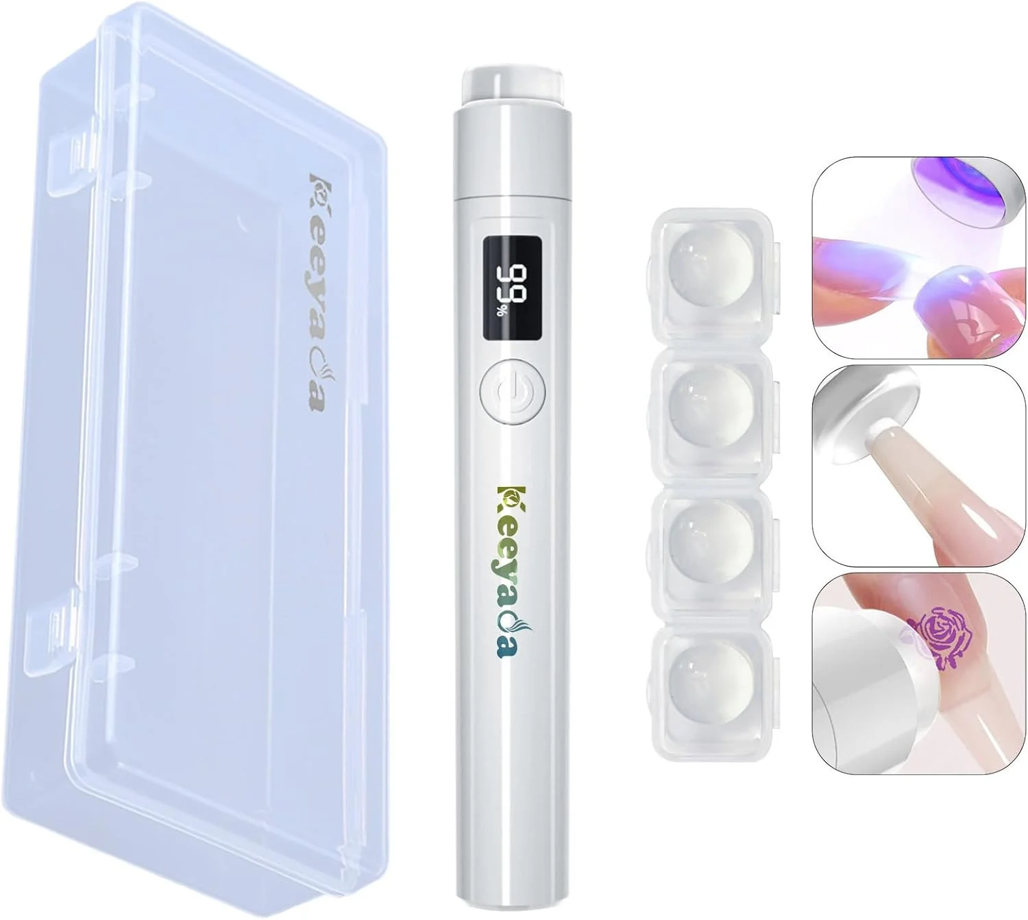 چراغ UV دستی با سر مهر ناخن، لامپ LED قابل حمل 3 وات، خشک کن ناخن USB بی سیم قابل شارژ با مهر سیلیکونی، صفحه نمایش LCD برای خشک کردن سریع مانیکور خانگی سفید چراغ UV دستی با سر مهر ناخن، لامپ LED قابل حمل 3 وات، خشک کن ناخن USB بی سیم قابل شارژ با مهر سیلیکونی، صفحه نمایش LCD برای خشک کردن سریع مانیکور خانگی سفید