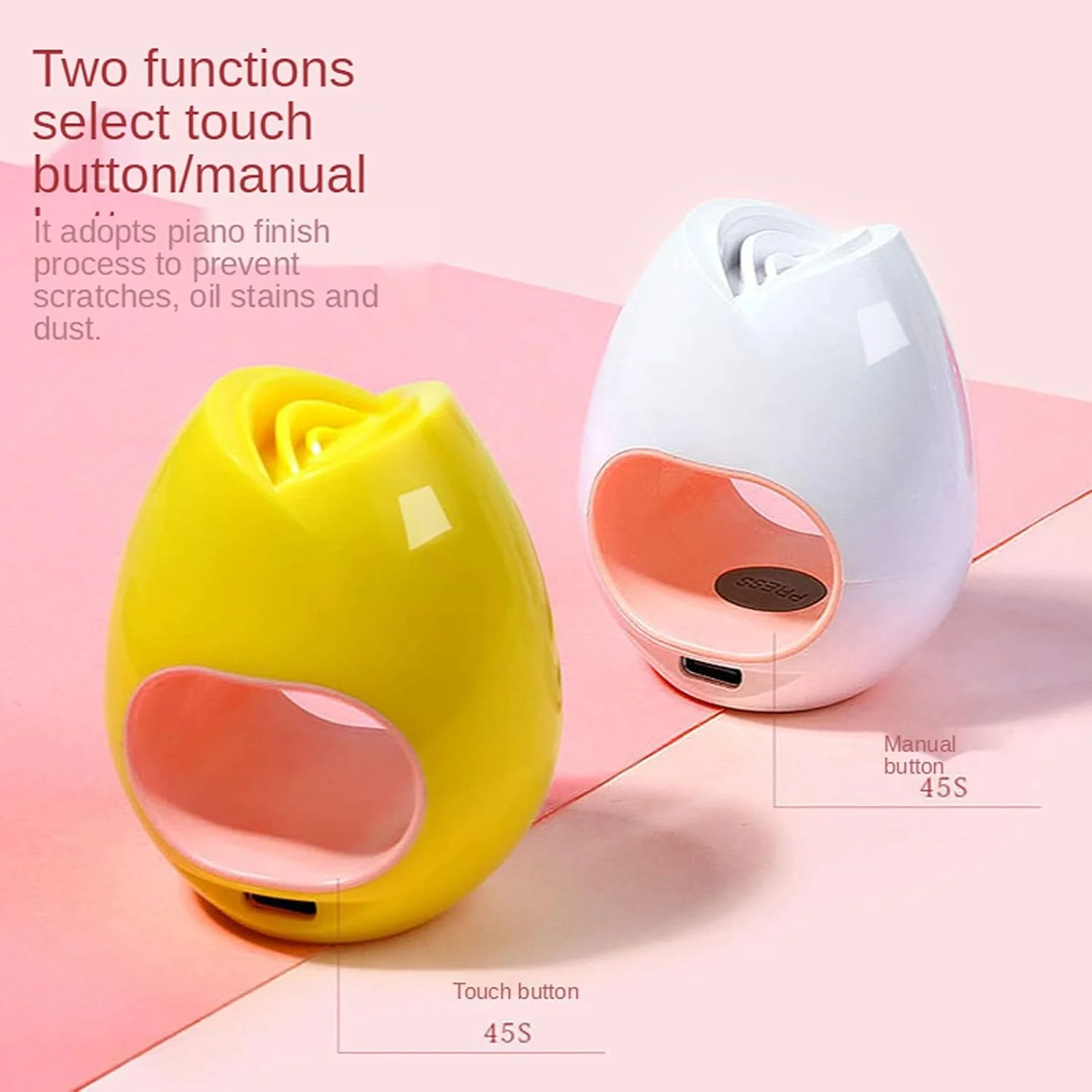 دستگاه مینی خشک کن ناخن، دستگاه فتوتراپی قابل حمل، لامپ مانیکور USB LED، لامپ پخت لاک ناخن، ابزار مانیکور طراحی ناخن (قرمز)