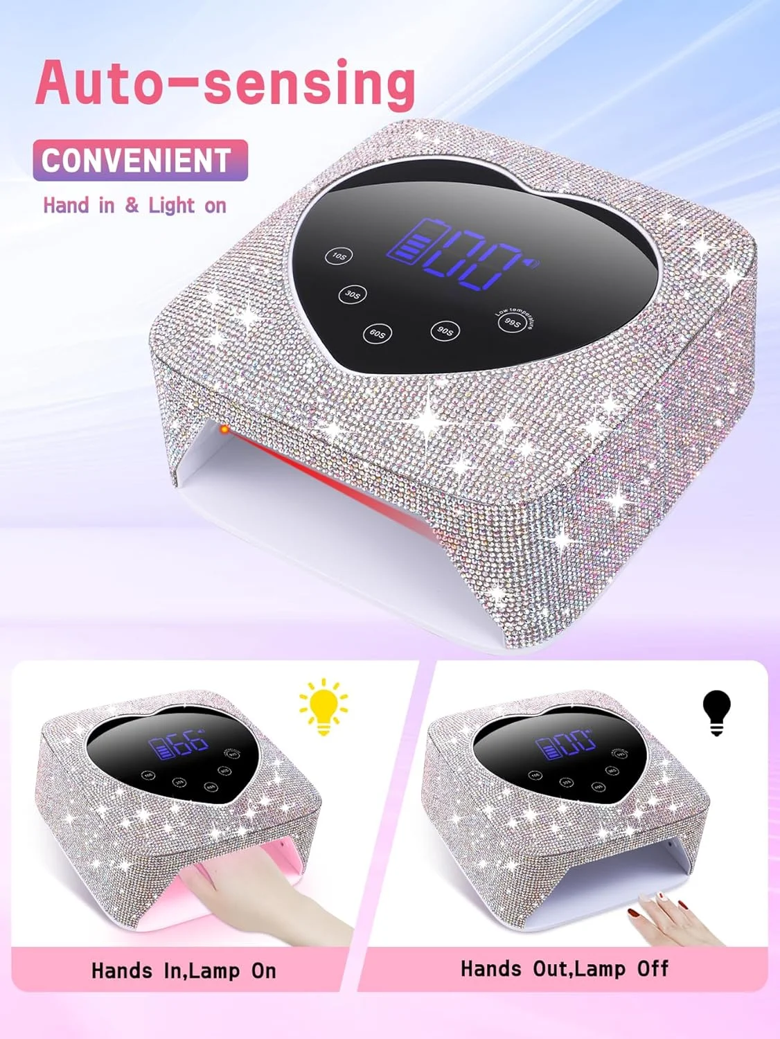 چراغ ناخن یو وی بی سیم Hongfa