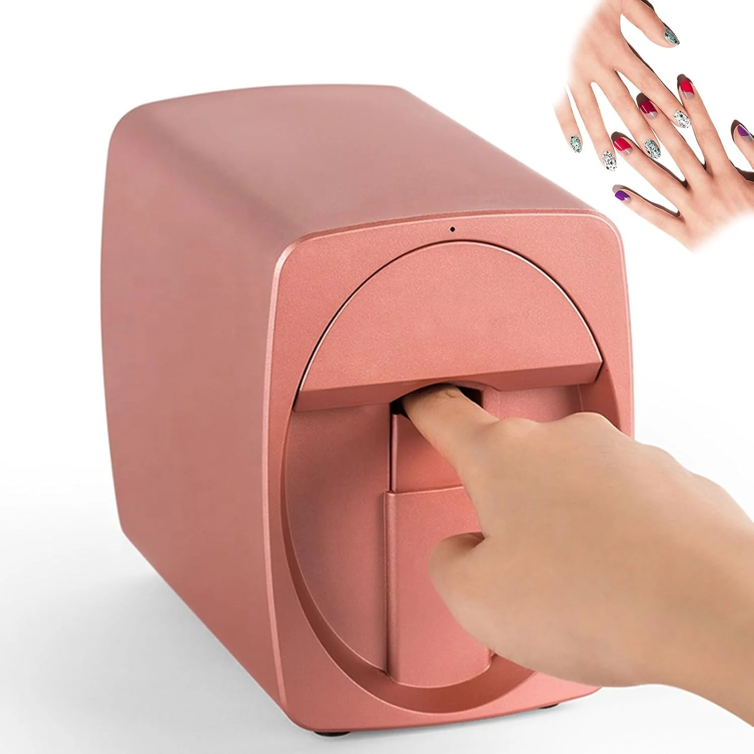 دستگاه چاپ ناخن، دستگاه هوشمند سه بعدی طراحی ناخن، کنترل از طریق اپلیکیشن موبایل رایگان، رزولوشن بالا 2400 DPI، پشتیبانی از DIY، سازگار با اندروید و iOS، شناسایی دوربین سفید