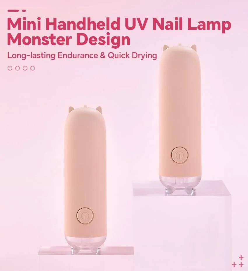 چراغ UV دستی برای طراحی ناخن ژلی، چراغ کوچک UV قابل حمل، لامپ ناخن بی سیم قابل شارژ USB، ابزار خشک کن ناخن