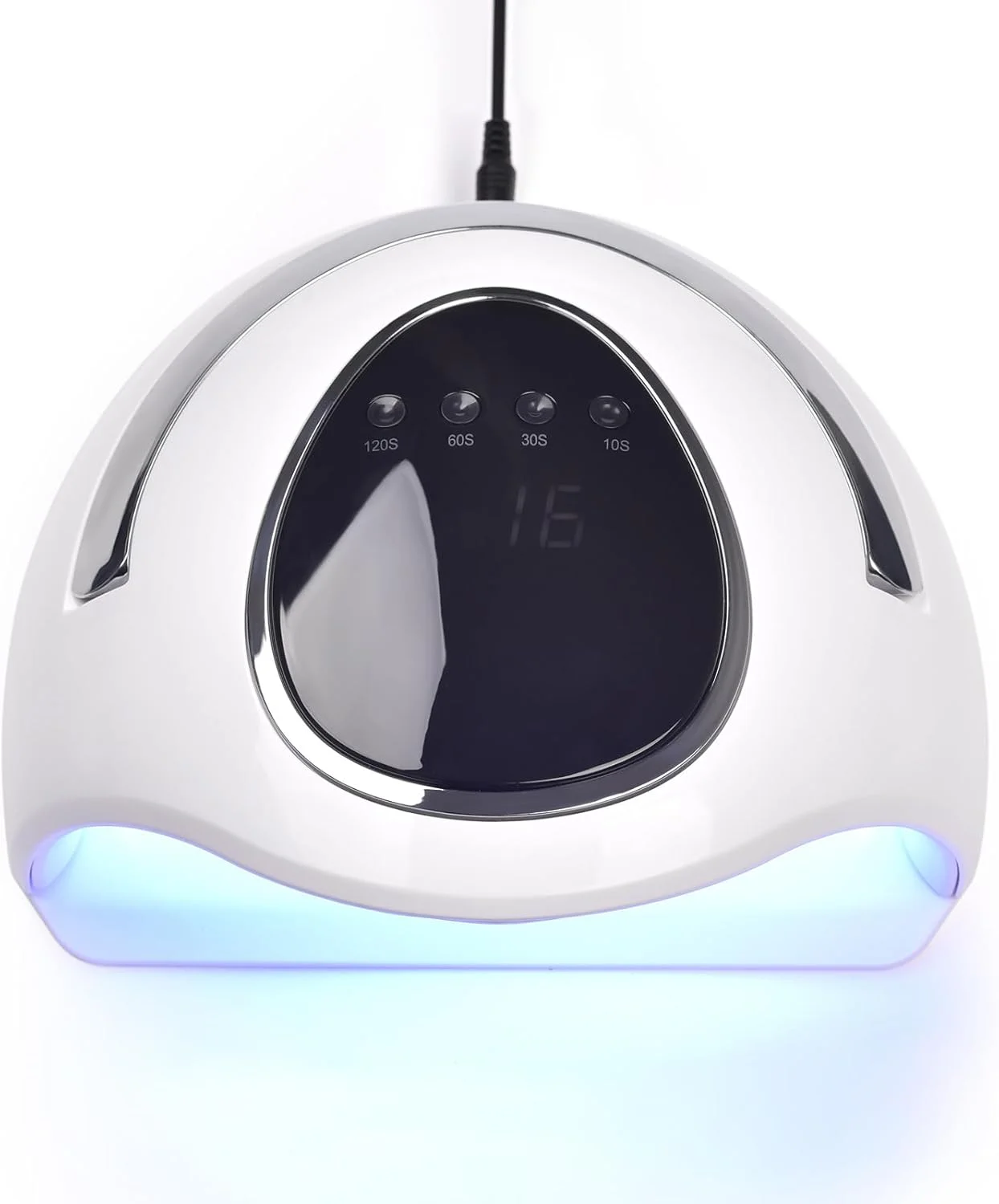 دستگاه خشک کن لاک ناخن UV LED کادز 48 وات با 4 تایمر، 48 لامپ LED، نمایشگر دیجیتال LEC، سنسور اتوماتیک و دسته قابل حمل برای مانیکور و پدیکور (دوشاخه EU/UK) (دوشاخه UK)